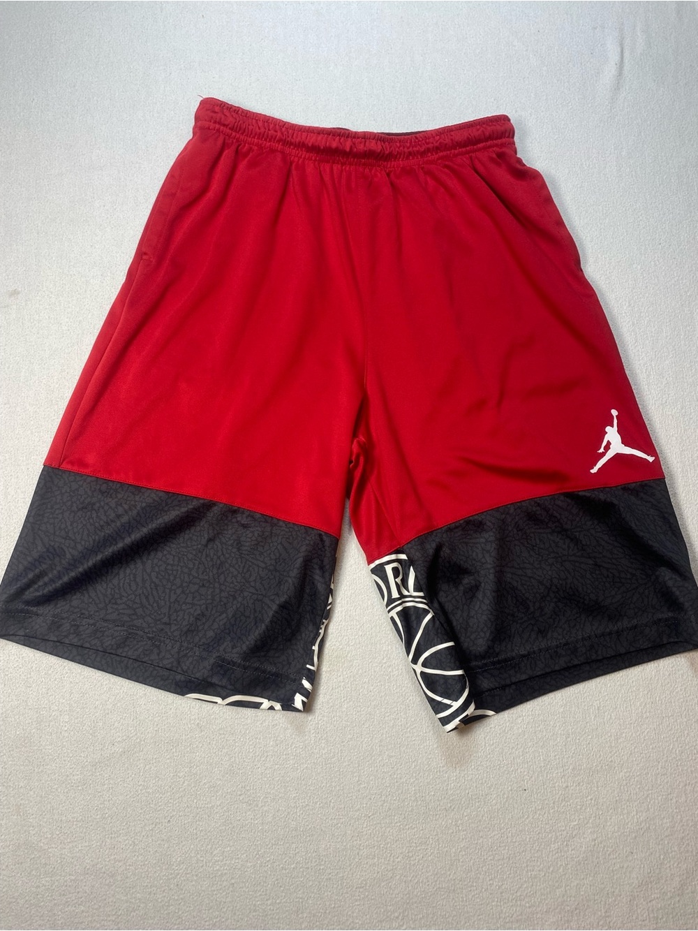 Jordan Red and Black Kids Basketball Shorts size XL. See description.